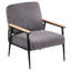 Fauteuil club 27,5 po en velours capitonné