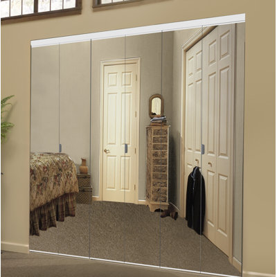 Beveled Edge Solid Core MDF Interior Mirrored Bi-Fold Door