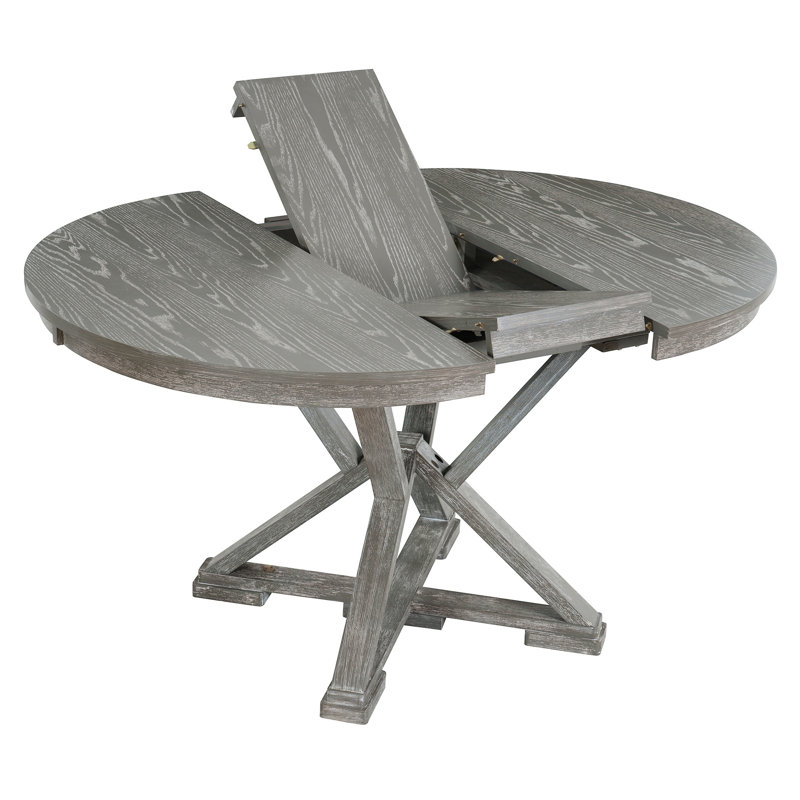 Ensemble de table de salle à manger 5 pièces avec table à rallonge et 4 chaises rembourrées