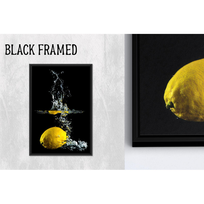 "Modern Kitchen", impression sur toile dans un cadre noir: décor artistique élégant, 1P BlackFramedCanves