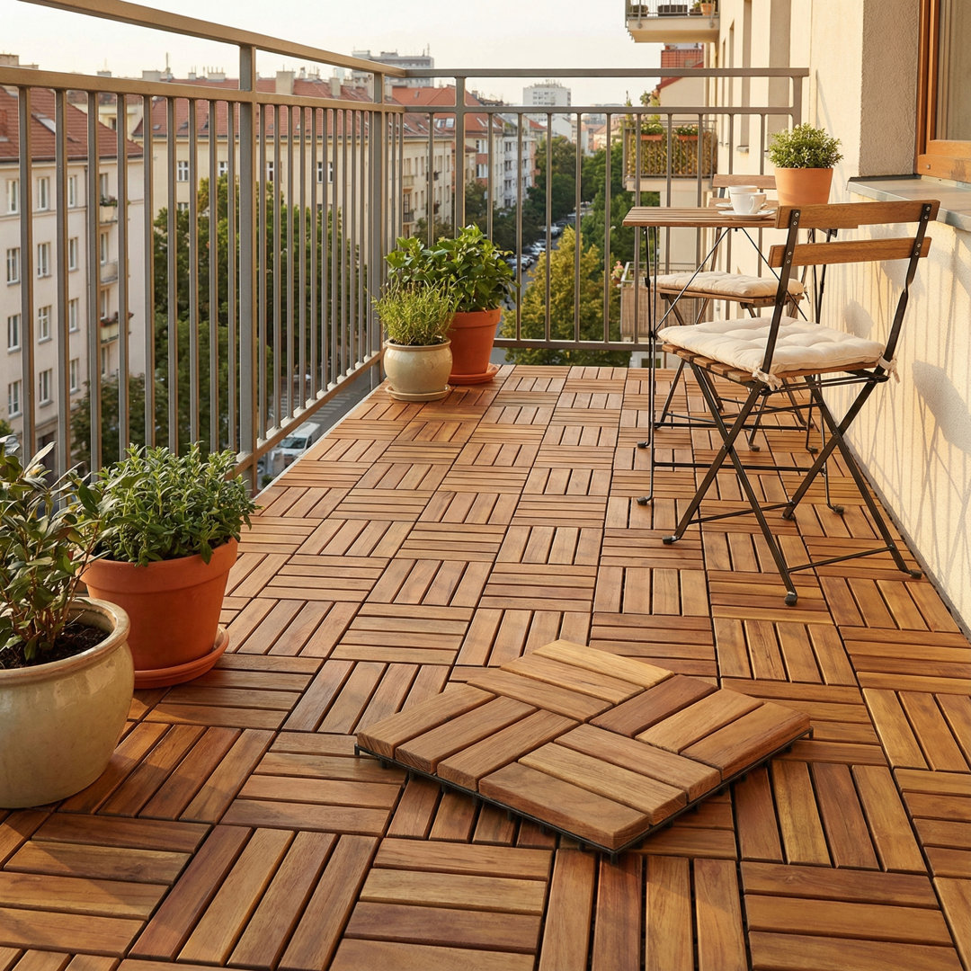 2" x 6" Wood Mosaic Floor Use Tile Bare Decor