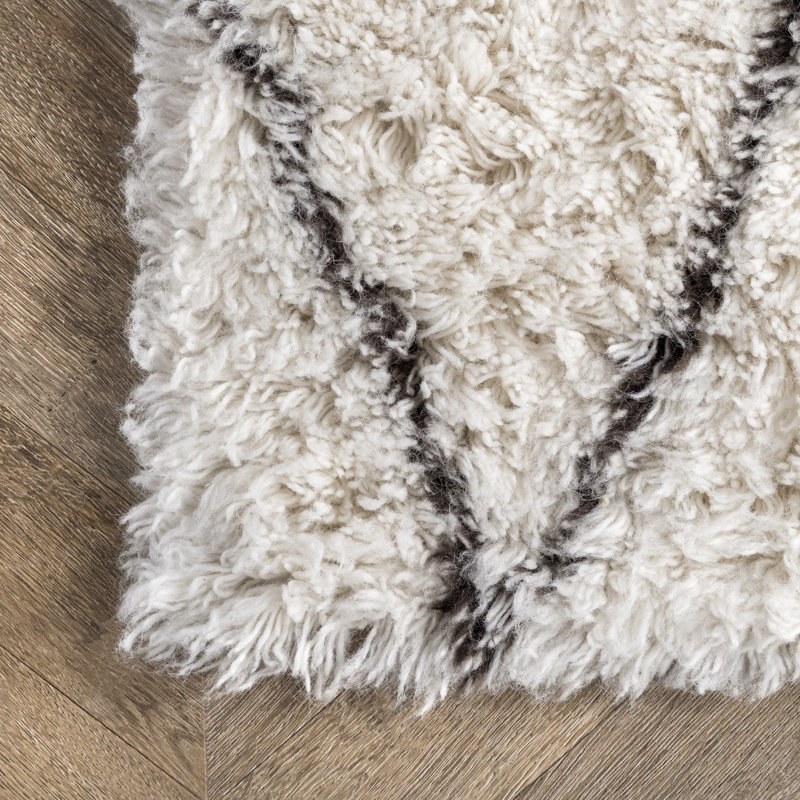 Marrakech Hand Made Ivory Area Rug, Rectangle 8' x 10'