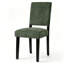 Ensemble de 4 chaises de salle à manger modernes en bois massif avec dossier en chenille vert moderne-133665830-131600108