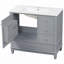 Meuble-lavabo 36 po avec lavabo en céramique-534666615