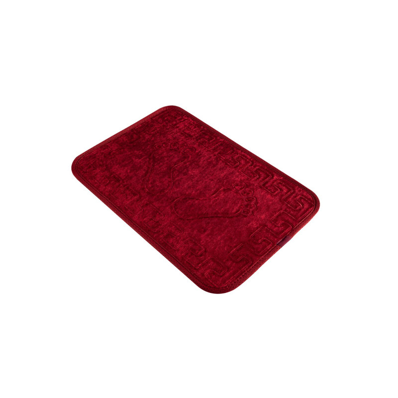 Alysee Non-Slip Bath Rug, Red