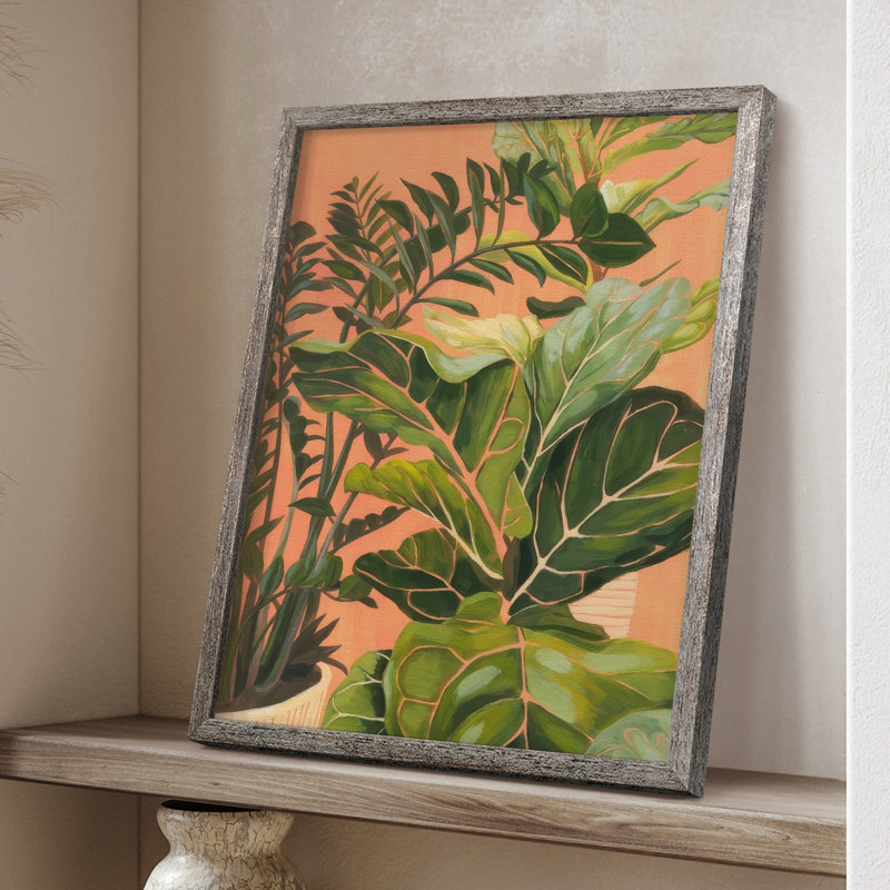 Golden Hour Greenery I, reproduction encadrée - bois massif 2962959, H 15 po x l 12 po