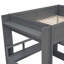 Lit mezzanine en bois pleine grandeur avec rangement, bureau, tablettes multiples, DEL et station de charge-2084886392
