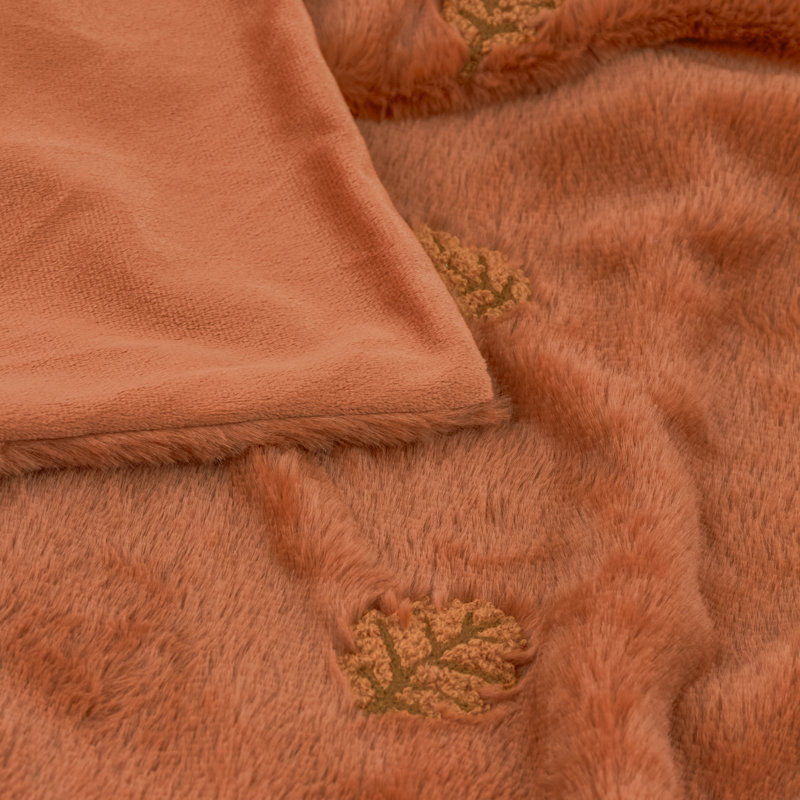 Autumn Trail Abstract Knitted Blanket
