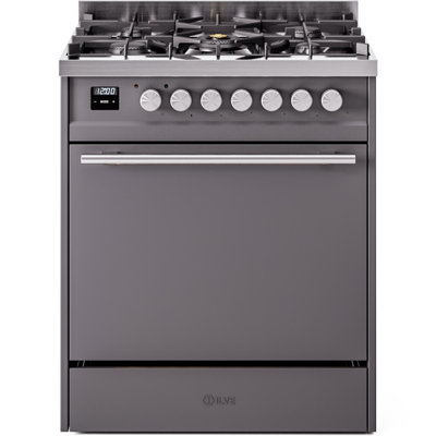  Ilve Professional Plus II 30 po à double combustible, 5 brûleurs scellés (porte pleine)
