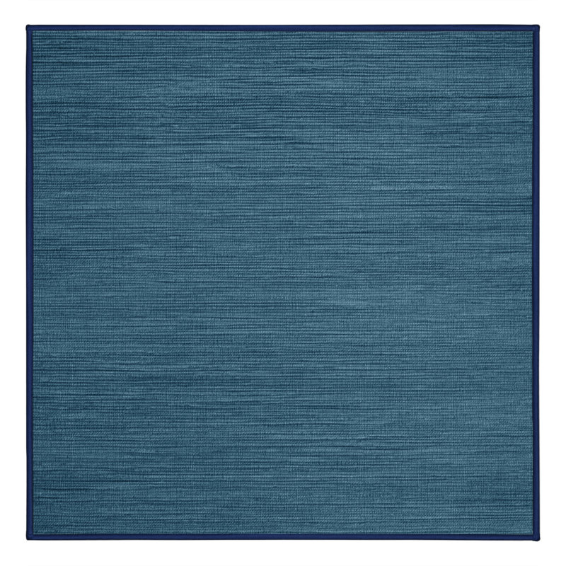 Machine Washable Solid Gray Area Rug, Square 5'