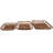 Set Of 3 Brown Rectangular Lattice Tobacco Table Top Baskets-50826588