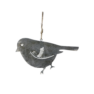 Figurine suspendue oiseau en métal