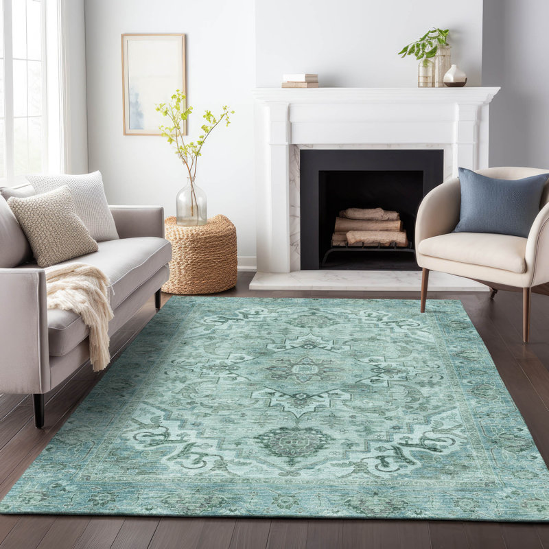 Machine Washable Indoor/Outdoor Oden ACN2164 Global Rug, Rectangle 2'6" x 3'10"