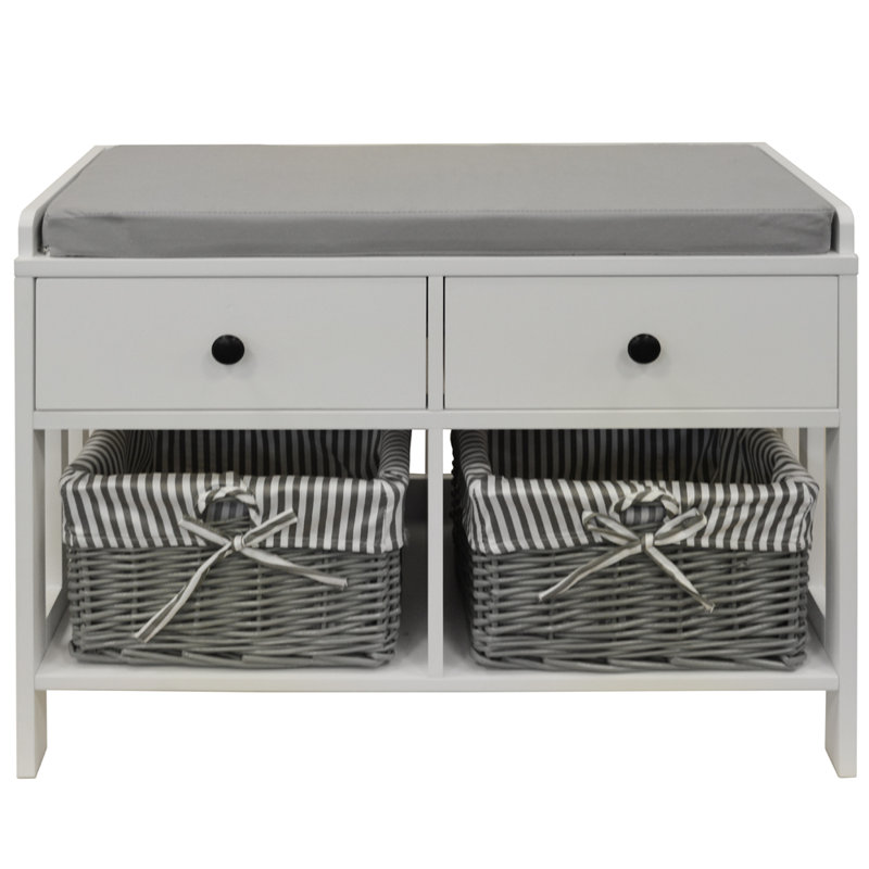 Brettany Polyester Blend Upholstered Storage Bench