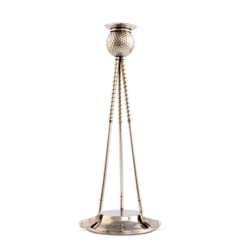 Bougeoir de table en étain 12,5 po H