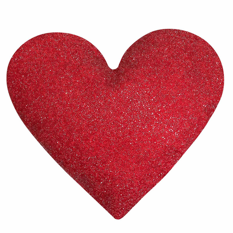 Coussin décoratif en velours rouge avec strass Sparkles Home