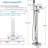 Floor Waterfall Faucet with Diverter-102498958
