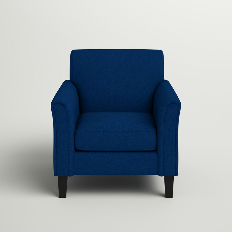 Fauteuil club en polyester 33,5 po Achilles, bleu