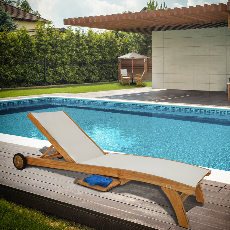 Chaise longue inclinable en teck Annabel Annabel