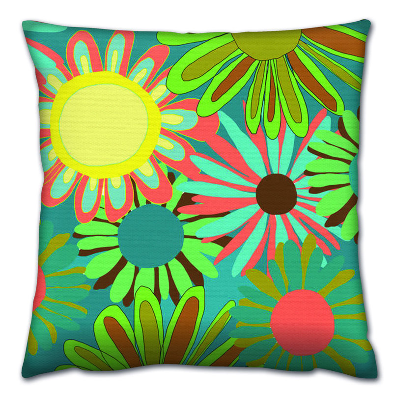 Floral Outdoor Throw Pillow