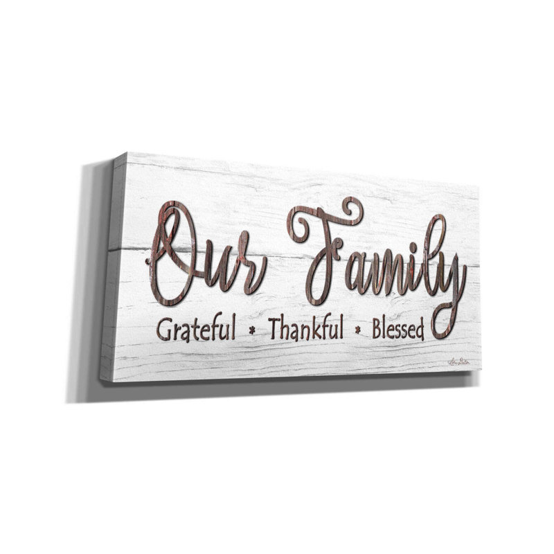 «Our Family» par Lori Deiter, H 12 po x l 24 po x P 0,75 po