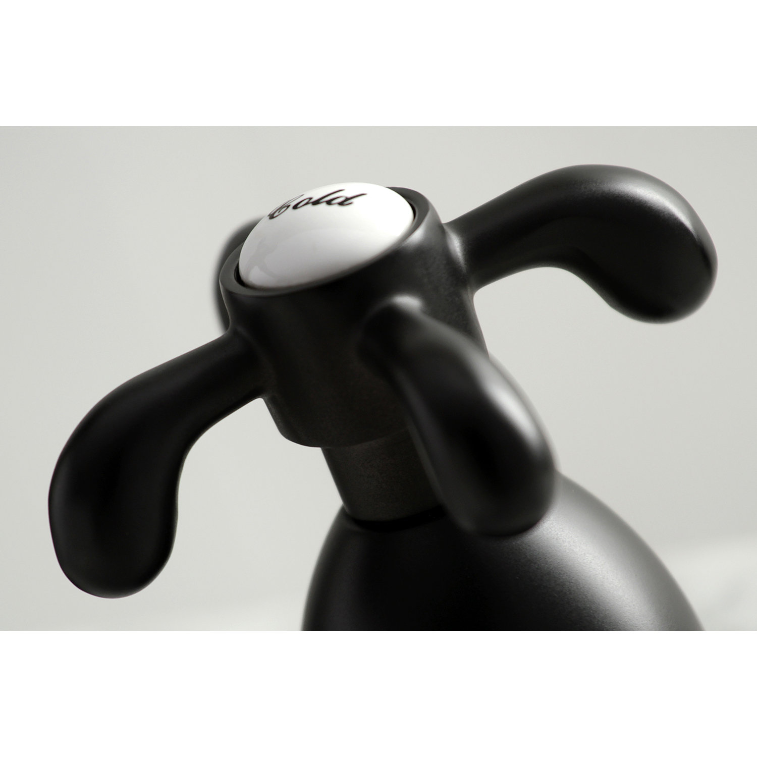 French Country Widespread Faucet with Drain, Matte Black