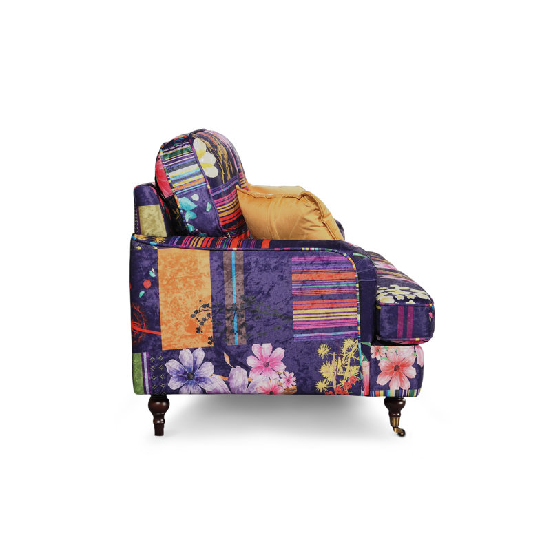 Derry Upholstered Armchair, Purple Midnight