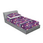 Mauve, pêche, bleu sarcelle / floral