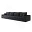 Canapé modulaire 140 po Cloud, canapé modulaire moderne avec assise profonde, canapé rembourré pour la chambre à coucher du salon, aucun assemblage requis, noir (tissu en velours côtelé moelleux)-1973413158-1973413159-1973413177