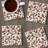 Mushroom Harvest 4-Pack Tumbled Tile Stone Coasters