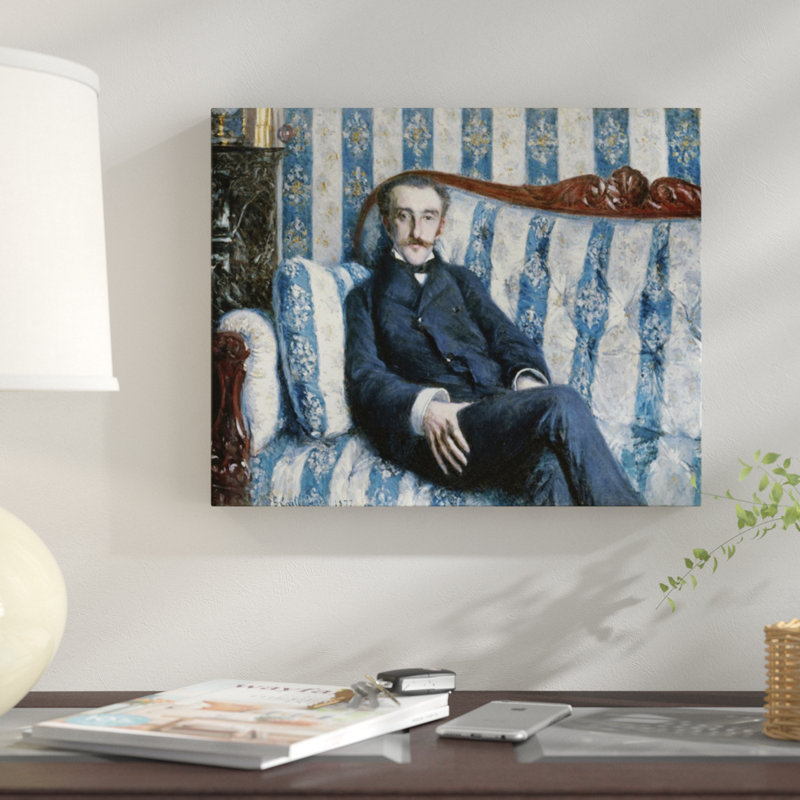 " Portrait De Monsieur R " by Gustave Caillebotte, 18" H x 22" W x 2" D