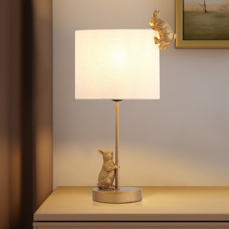 Lampe de table à deux lapins