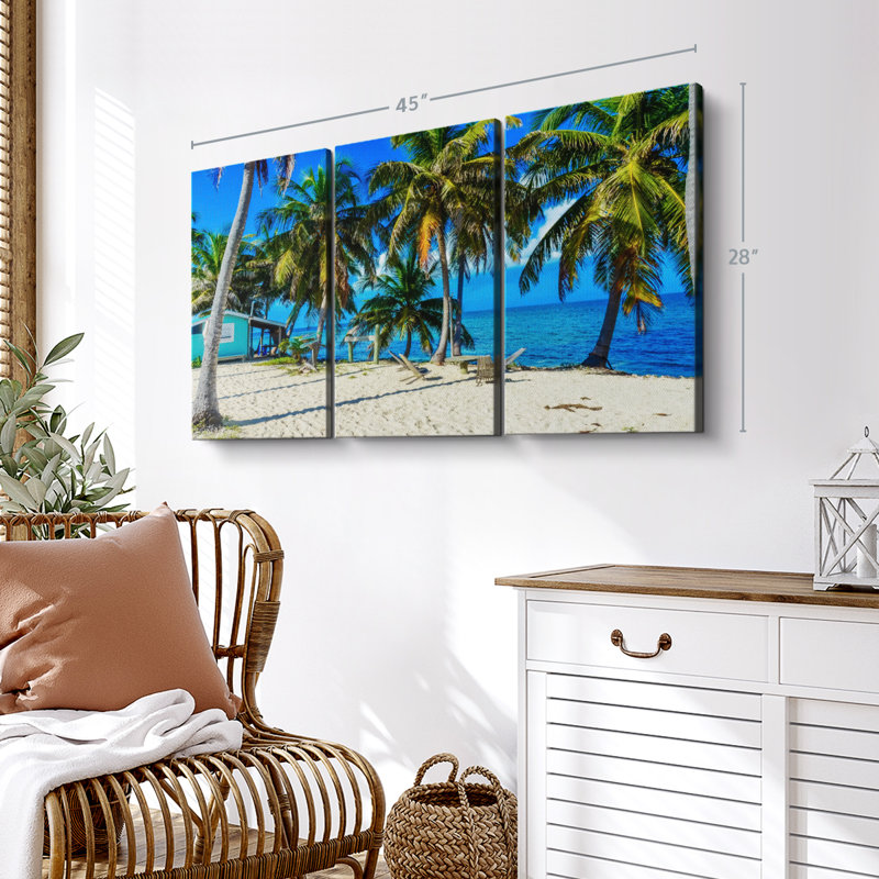 «Belize Cayes», 3 pièces, H 45 po x l 28 po