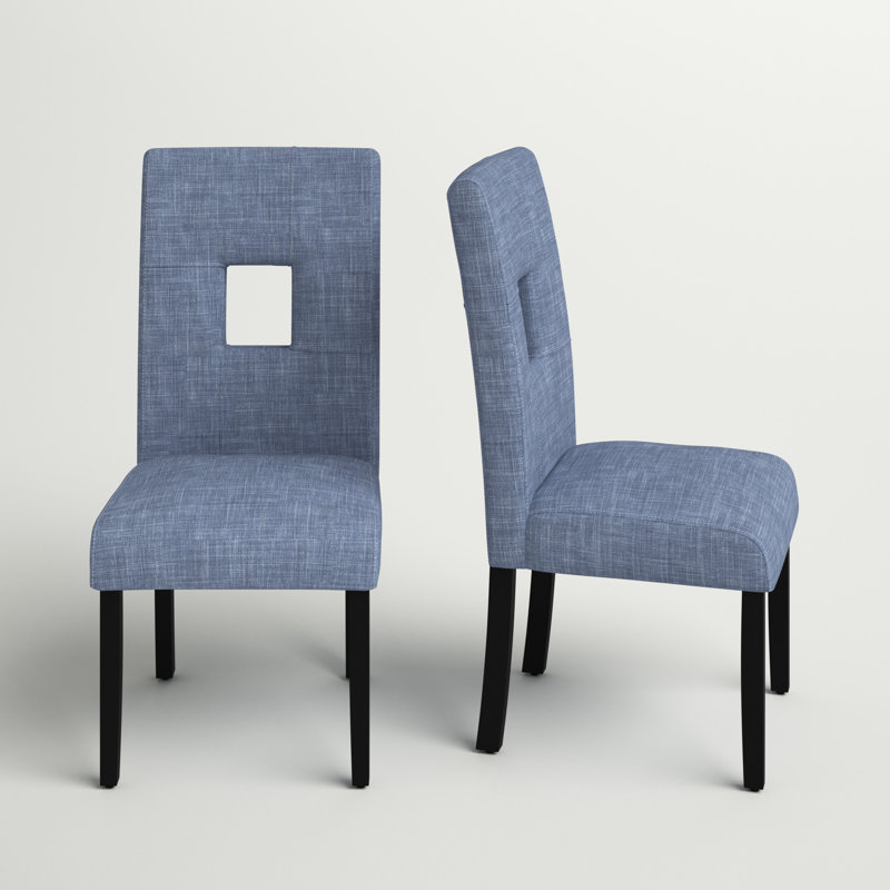 Chaise d'appoint rembourrée Aayush, bleu