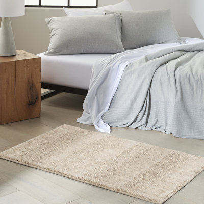 Tapis ivoire Calun Klein CK043 Spun 9 pi 9 po x 13 pi 9 po