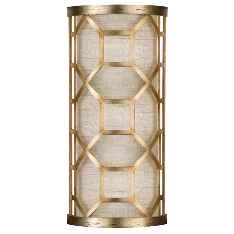 Allegretto Flush Mounted Sconce, 12" H x 7" W x 4" D, Burnished Gold