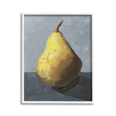 Abstract Shadowed Pear Framed Giclee Art by Alexandria Gilbert Kincaid