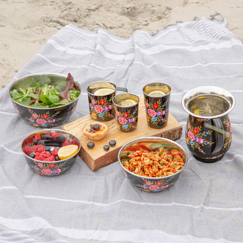  Picnic Tumblers - Carbon Pansy, 400 ml.