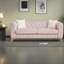 Canapés à compression, velours rose de 82,5 pouces, canapé Chesterfield moderne