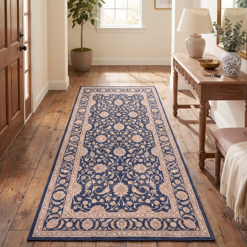 Tapis traditionnel en travertin teint uni, bleu marine, ivoire, or, vert et rose, lavable à la machine, antidérapant, à poils courts, pour l'intérieur et l'extérieur, adapté aux animaux domestiques, idéal pour le salon, la chambre, la salle à manger, l'entrée, le couloir ou le bureau.