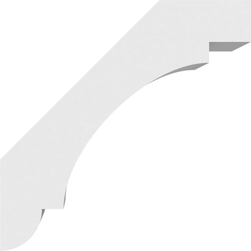 Attelle de genou en PVC de qualité architecturale standard Aspen l 5 po x P 8 po x H 8 po, H 8 po x l 5 po x P 8 po