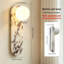  Applique murale 13,78 po en albâtre naturel moderne avec abat-jour sphérique Boulgari (ampoules G9 incluses)-496089505-307638648