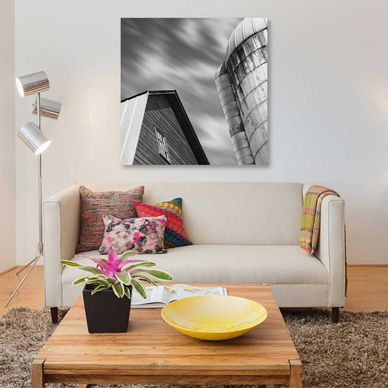 «Barn & Silo», impression sur toile, H 12 po x l 12 po x P 0,75 po, Pas de tapis, Toile tendue