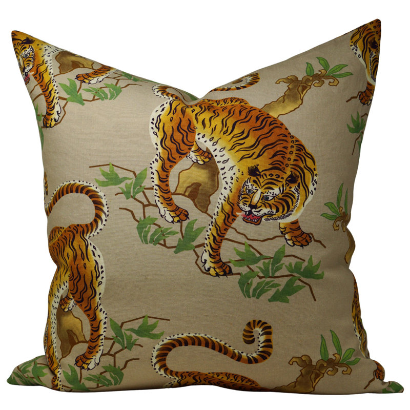 Alioth Linen Square Pillow Cover, 22" H x 22" W