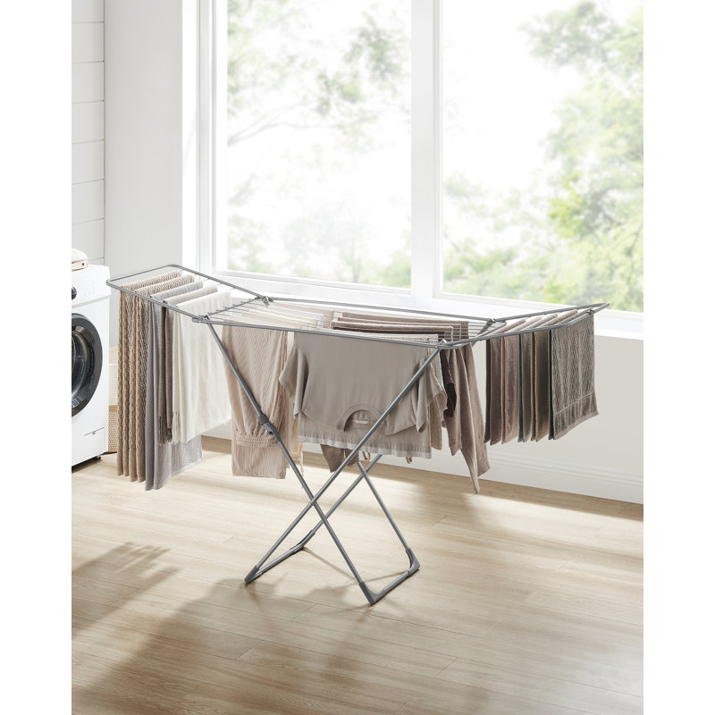 Steel Foldable Gullwing Drying Rack, Grey
