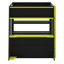 Gaming Loft Bed with Integrated Desk, Storage Shelves & Ambient LED Lighting-1350856642