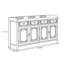 Buffet en bois massif à quatre portes