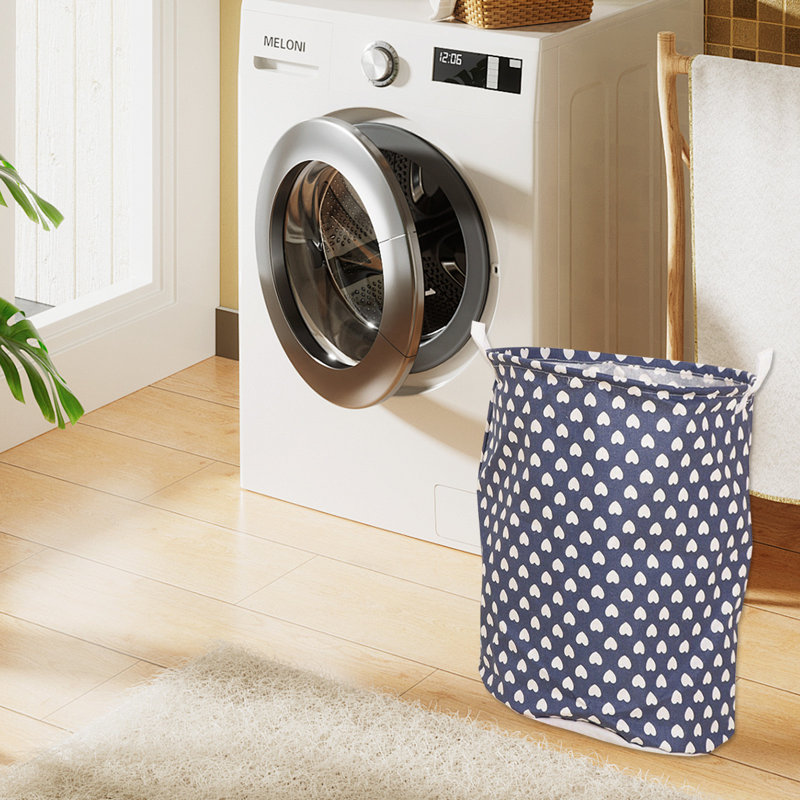 Clothes Basket Storage Basket Household Fabric Storage Basket Dirty Clothes Basket Sundries Storage Basket Printed Large Capacity Handle Dirty Clothes Basket