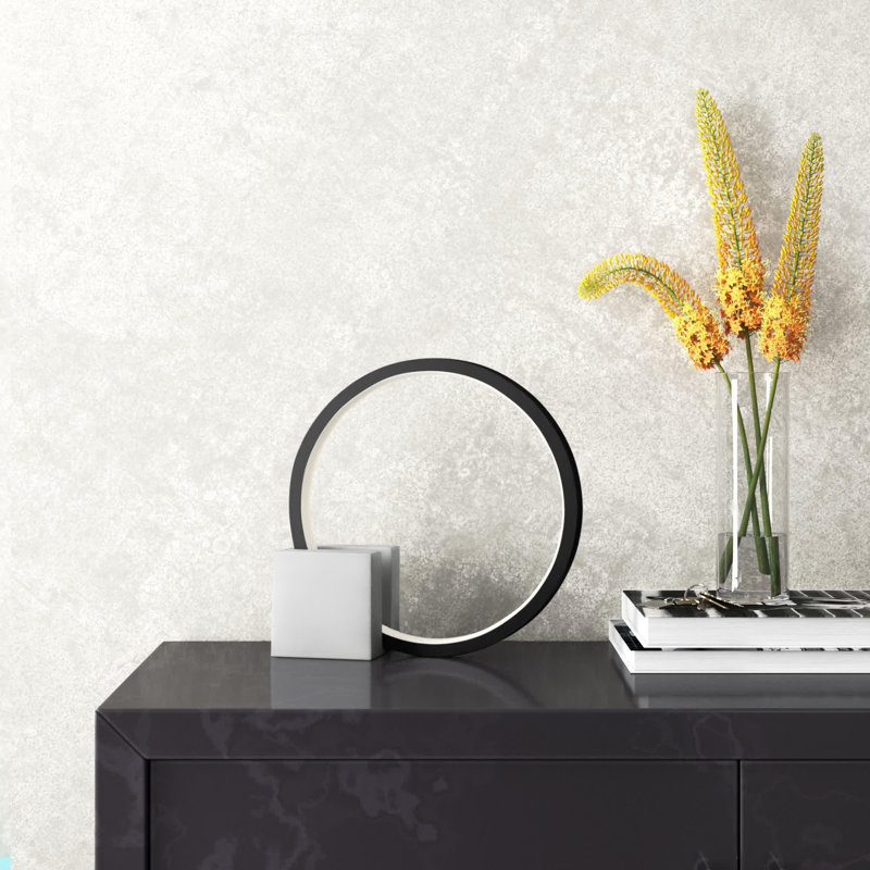 Lampe de table 12,5 po Chocheles, Ciment / noir