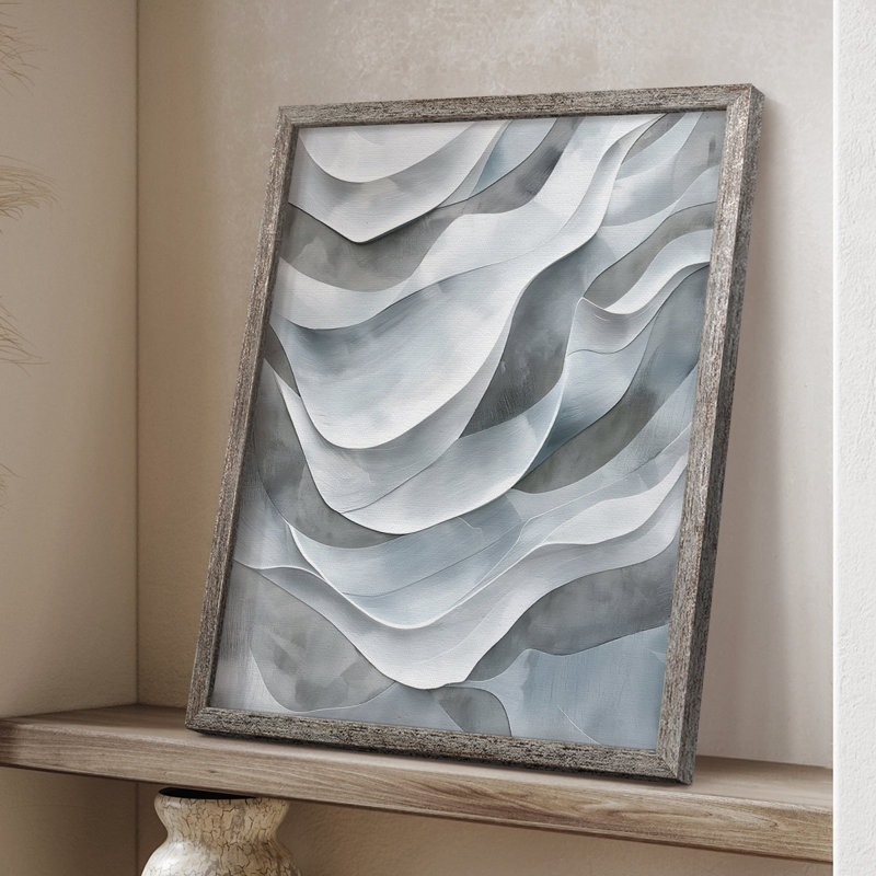 ABSTRACT Series CDLVI, reproduction encadrée - bois massif, H 15 po x l 12 po